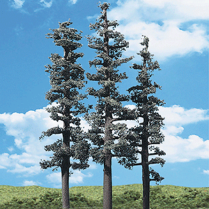 Woodland Scenics 3563 All Scale Woodland Classic Trees(R) Ready Made - Standing Timber -- 7 to 8" 17.7 to 20.3cm Tall pkg(3)