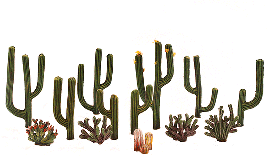 Woodland Scenics 3600 All Scale Cactus - Woodland Classics(TM) Ready Made Trees(TM) -- 1/2 to 2-1/2" 1.3 to 6.4cm pkg(13)
