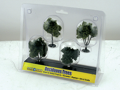 Woodland Scenics 4150 HO Scale Scene-A-Rama(TM) Diorama Trees -- Deciduous Trees pkg(4) - 2 to 2-1/2" 5.1 to 6.4cm Tall