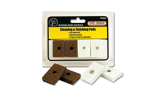 Woodland Scenics 4553 All Scale Cleaning & Finishing Replacement Pads - Tidy Track(TM) -- pkg(8)