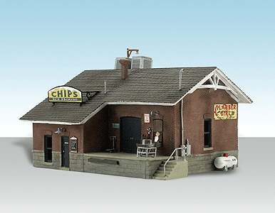 Woodland Scenics 5028 HO Scale Chip's Ice House - Built-&-Ready Landmark Structures(R) -- Assembled - 6-3/8 x 4-11/16" 16.2 x 11.9cm