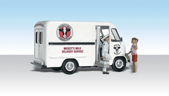 Woodland Scenics 5529 HO Scale AutoScenes(R) - Assembled -- Micky's Milk Delivery