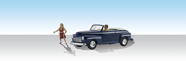 Woodland Scenics 5547 HO Scale Hitch'n' A Ride - AutoScenes(TM) - Assembled