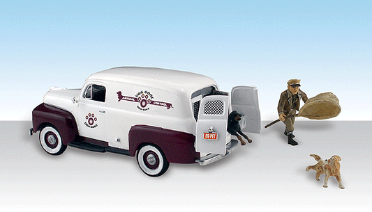 Woodland Scenics 5551 HO Scale Dog Gone Animal Control - AutoScenes(TM) - Assembled