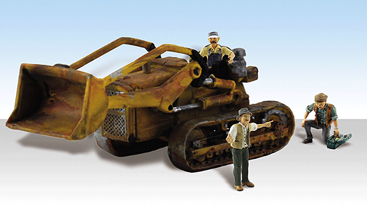 Woodland Scenics 5558 HO Scale Fritz's Front Loader - Assembled - AutoScenes(R) -- Crawler & 3 Figures