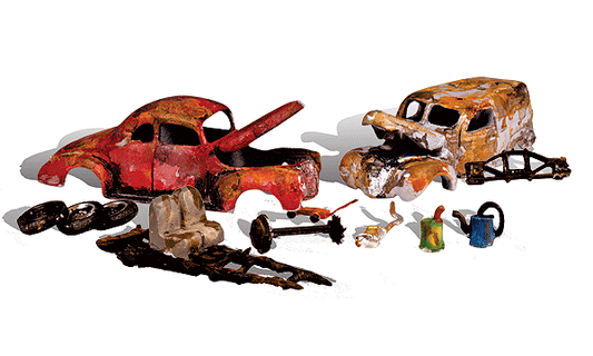 Woodland Scenics 5563 HO Scale Junk Cars - Assembled - AutoScenes(R)