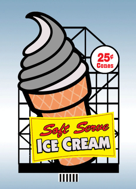 Miller Engineering 883001 O/Ho Soft Serve Billboard