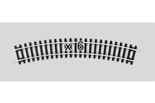Piko 55211 HO Scale Curved Track R1/30° (Box of 6)