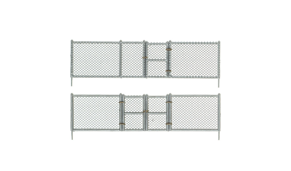 Woodland Scenics 2993 N Scale Chain Link Fence - Kit with Gates, Hinges & Planter Pins -- Total Scale Length: 192' 58.5m