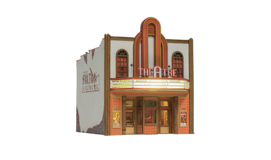 Woodland Scenics 5054 HO Scale Theatre w/Lights - Built & Ready Landmark Structures(R) -- Assembled - 4-5/32 x 5-1/8 x 5-1/8" 10.5 x 13 x 13.2 cm