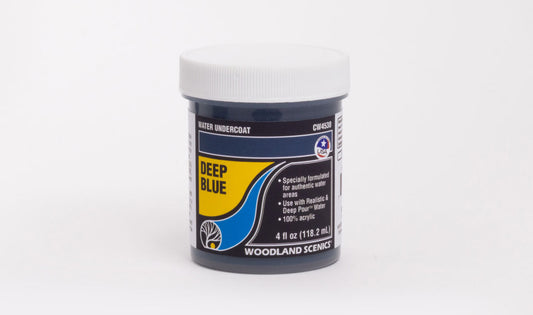 Woodland Scenics 4530 All Scale Water Undercoat - Water System - 4oz 118mL -- Deep Blue