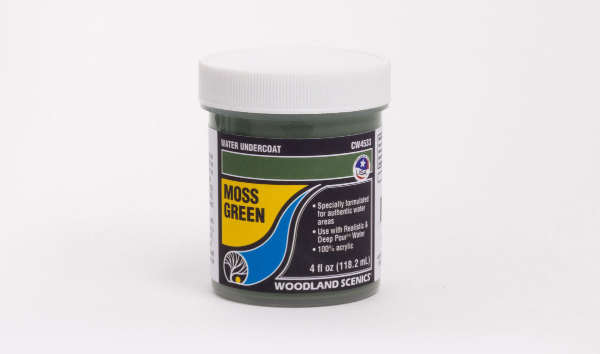 Woodland Scenics 4533 All Scale Water Undercoat - Water System - 4oz 118mL -- Moss Green