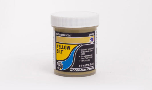 Woodland Scenics 4535 All Scale Water Undercoat - Water System - 4oz 118mL -- Yellow Silt