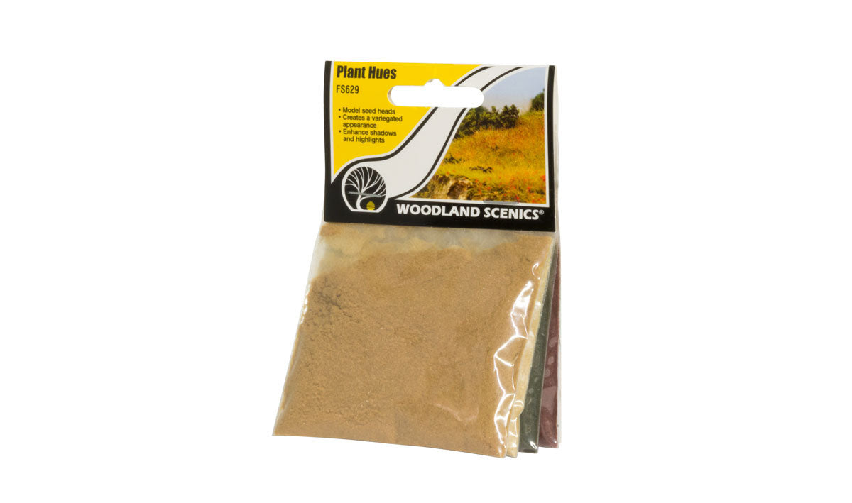 Woodland Scenics 629 All Scale Field System - Plant Hues - 1.8 Cubic Inches 29.5 Cubic Centimeters Each -- Golden, Wheat, Shadow Green, Red Switch