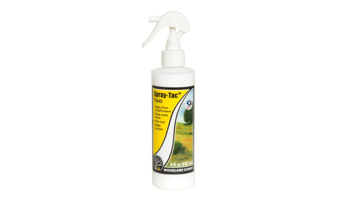 Woodland Scenics 645 All Scale Field System -- Spray-Tac(TM) - 8oz 237mL