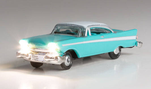 Woodland Scenics 5620 N Scale Fancy Fins - Just Plug(R) Lighted Vehicle -- Turquoise, White