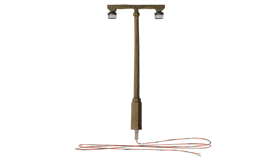 Woodland Scenics 5676 HO Scale Just Plug(TM) - Twin Lamp Post pkg(3)