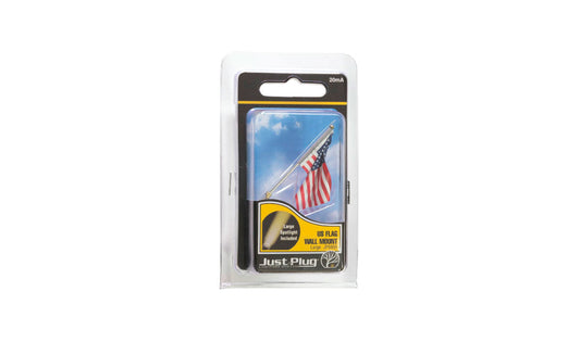 Woodland Scenics 5955 All Scale Wall-Mount U.S. Flag - Just Plug(TM) -- Large - 2-1/2" 6.4cm