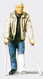 Preiser 28019 HO Man w/Crutches