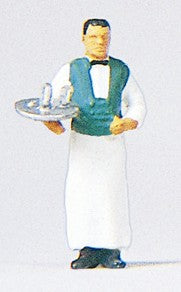 Preiser 28044 HO Waiter w/Tray & Glasses