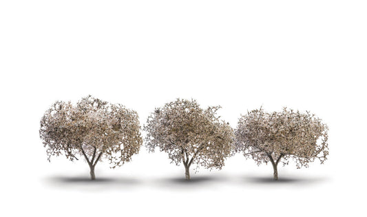 Woodland Scenics 3594 All Scale Blossoming Cherry Trees - Woodland Classics(R) -- 1-3/4 to 2-1/4" 4-7/16 to 5.7cm Tall pkg(3)
