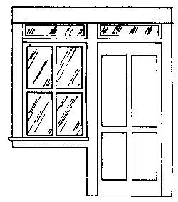 Alexander Scale 2403 HO Scale Entry Doors -- With Window pkg(3)