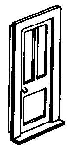 Alexander Scale 2408 HO Scale Doors -- Three-Panel pkg(4)