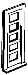 Alexander Scale 2409 HO Scale Doors -- Two-Window pkg(4)