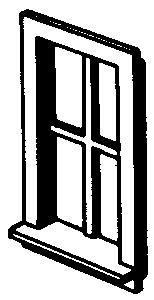 Alexander Scale 2514 HO Scale Window 4-pane          4/