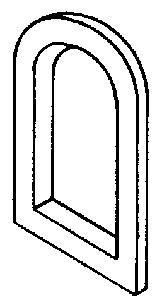 Alexander Scale 2520 HO Scale Window small arched    4/