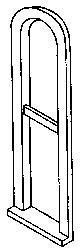 Alexander Scale 2521 HO Scale Window large arched    4/