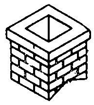Alexander Scale 2705 HO Scale Brick Chimney pkg(2) Unpainted Metal Castings