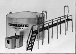Alexander Scale 7443 HO Scale Oil Tank & Rack, Laser Cust Wood Structure