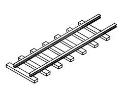 Alexander Scale 9806 HO Scale 18" Gauge Mine Track -- Straight pkg(4)
