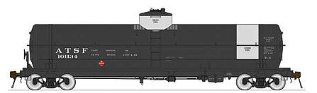 American Limited 1849 HO Scale GATC Welded Tank Car - Ready to Run -- Santa Fe 101159 (Early Scheme, black, white, Diesel Fuel Service)