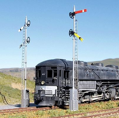 American Limited Models 4200 HO Scale Lower Quadrant Semaphore Signal Nonoperating Kits -- Unpainted pkg(2)