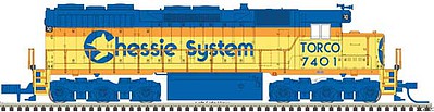 Atlas Model Railroad 10002787 HO Scale EMD SD35 Low Nose - LokSound & DCC - Master(R) Gold -- Chessie System TORCO 7801 (yellow, blue, vermillion)