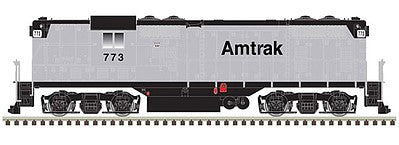 Atlas Model Railroad 10002924 HO Scale EMD GP7 No Dynamic Brakes - LokSound & DCC - Master Gold -- Amtrak 773 (silver, black)