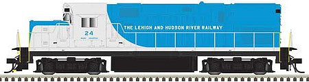 Atlas Model Railroad 10002944 HO Scale Alco C420 Phase 1 Low-Nose, Dynamic Brakes - Standard DC - Master Silver -- Lehigh & Hudson River 21 (blue, white)
