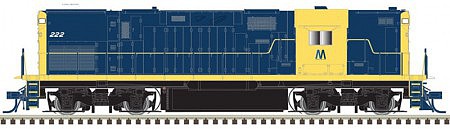 Atlas Model Railroad 10002982 HO Scale Alco C420 Phase 2B High-Nose, No Dynamic Brakes - ESU LokSound and DCC - Mas -- Long Island 225 (Retro dark blue, yellow)