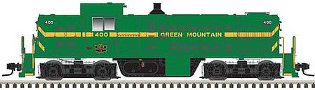 Atlas Model Railroad 10002991 HO Scale Alco RS1 - Standard DC - Classic Silver -- Green Mountain 401 (green, yellow)