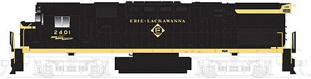 Atlas Model Railroad 10003269 HO Scale Alco C424 Phase 1 - Standard DC - Classic Silver -- Erie Lackawanna 2407 (Ex-Erie, black, yellow)