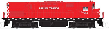 Atlas Model Railroad 10003278 HO Scale Alco C424 Phase 2 - Standard DC - Classic Silver -- Minnesota Commercial 63 (red, black, white)