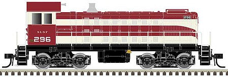 Atlas Model Railroad 10003381 HO Scale Alco S2 - Standard DC - Master(R) Silver -- St. Louis-San Francisco 296 (Ex-NEO, red, white)