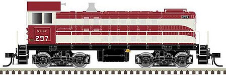 Atlas Model Railroad 10003382 HO Scale Alco S2 - Standard DC - Master(R) Silver -- St. Louis-San Francisco 297 (Ex-NEO, red, white)