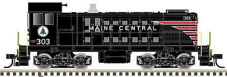 Atlas Model Railroad 10003389 HO Scale Alco S2 - Standard DC - Master(R) Silver -- Maine Central 301 (black, red, white)