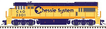 Atlas Model Railroad 10003440 HO Scale GE U23B Low Nose - Sound and DCC - Master(R) Gold -- Chessie C&O 2315 (blue, yellow, orange)
