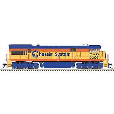 Atlas Model Railroad 10003571 HO Scale GE U30C Low Nose - LokSound and DCC - Master(R) Gold -- Chessie System C&O 3310 (vermillion, yellow, blue)