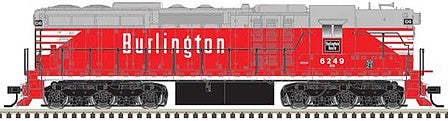 Atlas Model Railroad 10003755 HO Scale EMD SD24 High Nose - LokSound and DCC - Master(TM) Gold -- Burlington Northern 6252 (Ex-CB&Q Patch, red, gray, white)