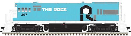 Atlas Model Railroad 10003783 HO Scale GE U33B - Standard DC - Master(R) Silver -- Rock Island 298 (blue, white)